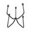16" Forged 5-Taper Candle Holder, Black-472413865