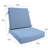 Dining Chair Cushion, 20" X 40" X 3.5", Premium Memory Foam Core With Waterfall Edge, Sunbrella Fabric, Patio Cushion For Outdoor Dining Chairs-198550357