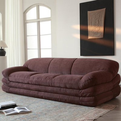 Creamy Minimalist Straight Sofa
