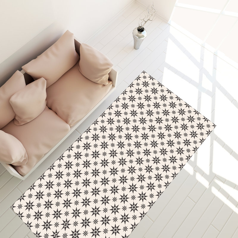 Don Alabaster and Pebble Granada Heritage Tiles Rug Kitchen Mat 120cm x 60 cm