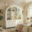 Vitrine arquée avec éclairage DEL intelligent, armoire vitrée à porte en verre avec tablettes réglables pour objets de collection, décor et rangement-1293069892