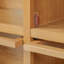 Armoire de rangement moderne avec 4 portes et vitrine