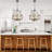 Reback 4- Light Dimmable Rustic Farmhouse Geometric Drum Chandelier with Metal Accents for Kitchen Island Entryway Foyer Bedroom Hallway-788297790