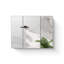 Armoire de rangement de salle de bain à miroir murale 39 po x 28 po avec cadre en fer noir