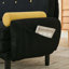Fauteuil inclinable en velours noir avec causeuse-1567617485