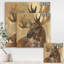 Into the Wild Gold Moose - reproduction d'art sur toile tendue-55949158