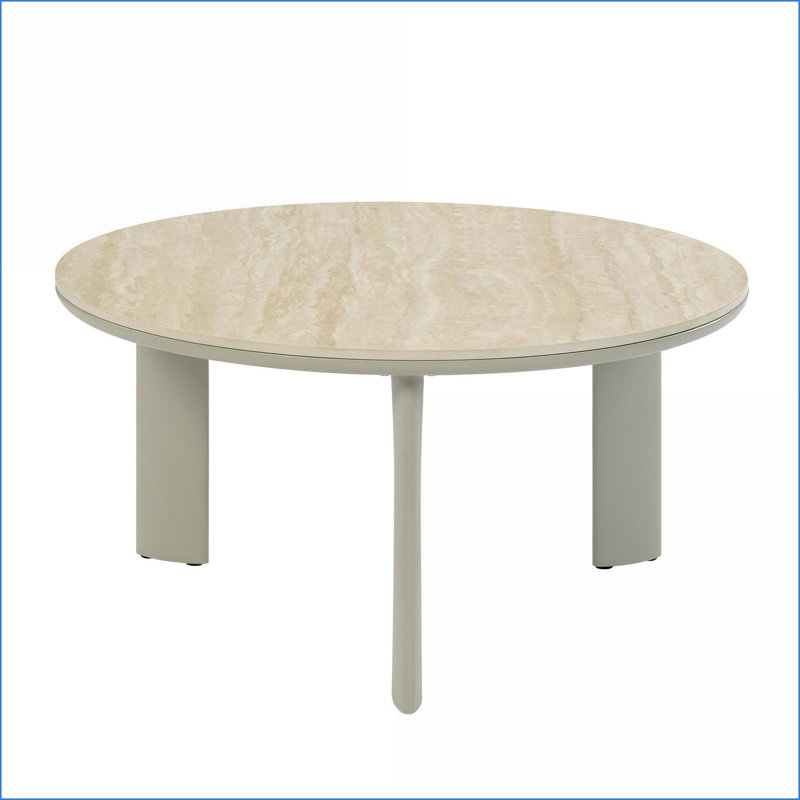 Table basse en céramique gris clair pour le salon, pièce décorative chic et facile à nettoyer