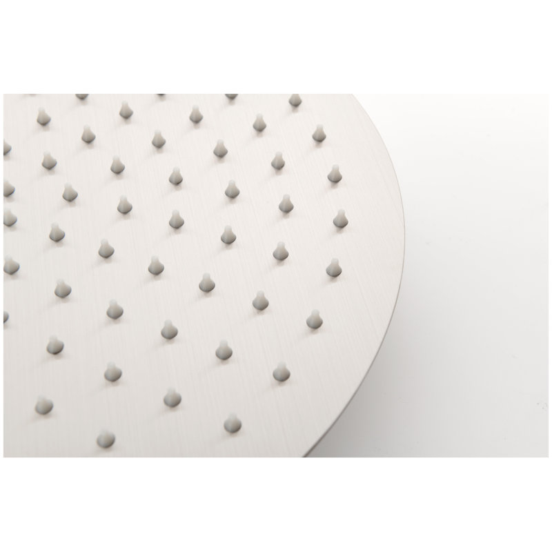 Système de douche en nickel brossé avec pomme de douche à effet de pluie de 10 pouces et ensemble de robinet de douche à main, ensemble de soupape de douche murale à haute pression