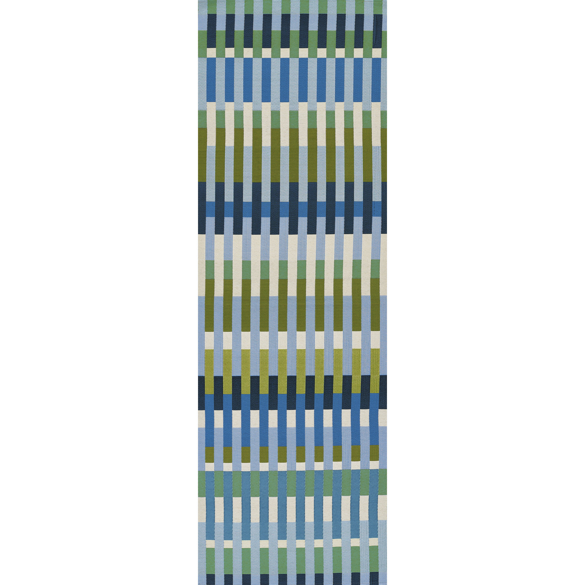 Icon Striped Indoor Outdoor Blue Rug, Runner 2'8" x 10'