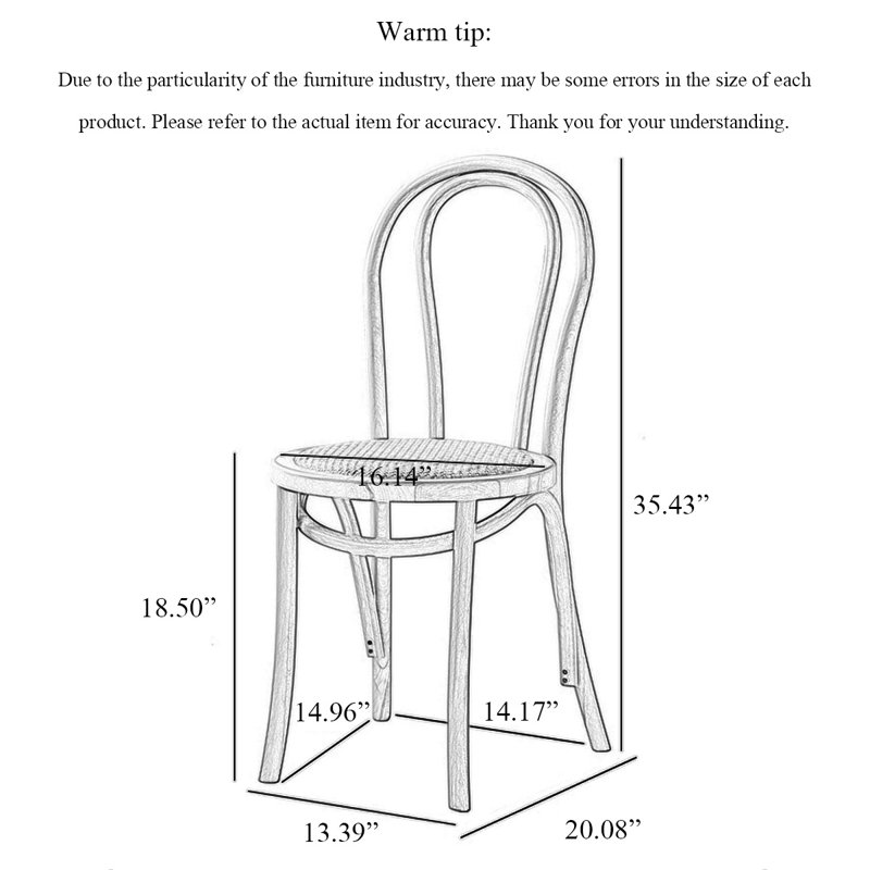 Chaise en bois massif français, Brun