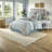 Elegant Cal King Bedding Sets, Soft Polyester Comforter, Transitional Design For Master Bedroom