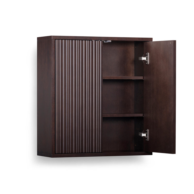 Armoire de rangement murale 2 portes Tremolo, Espresso