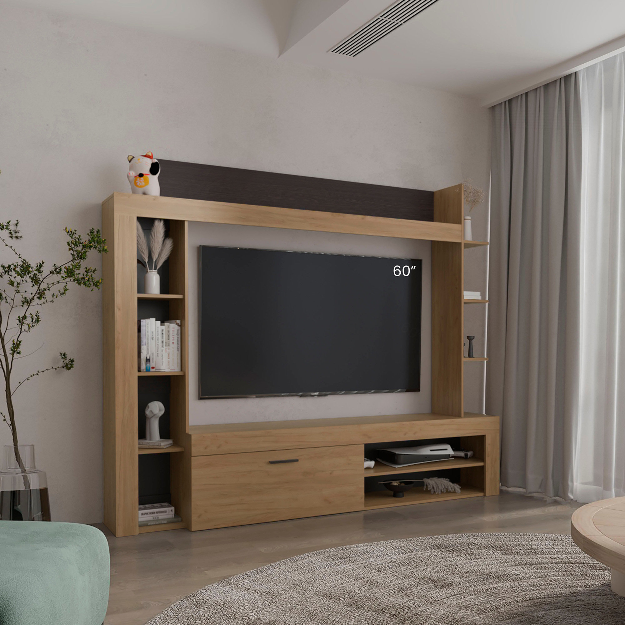 Corrigan Studio Cecil Entertainment Centre And TV Stand With Open Below ...