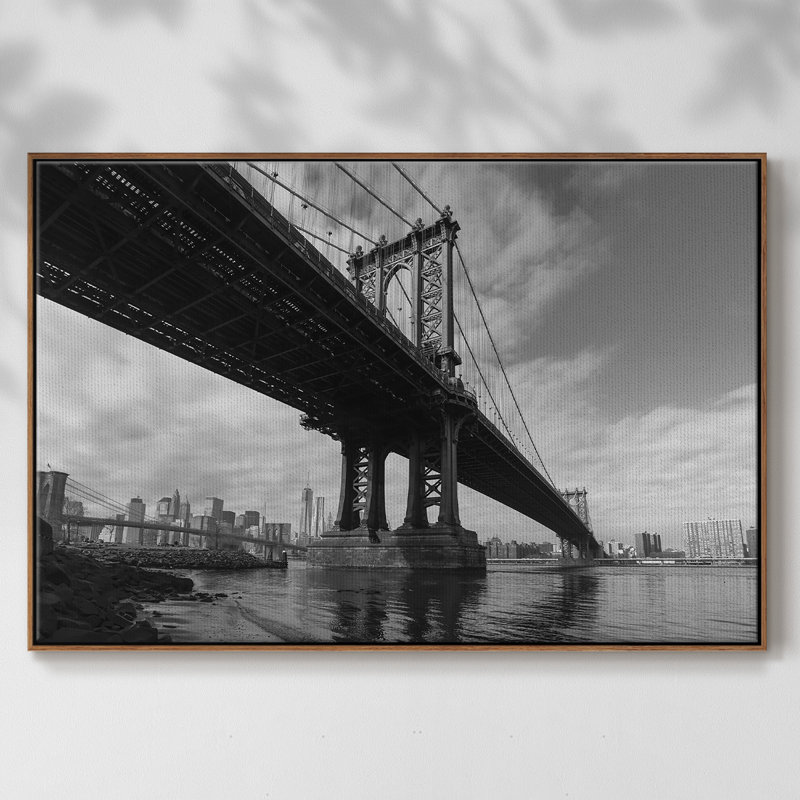 " Manhattan Bridge ", Walnut, 27" H x 41" W x  x 2" D