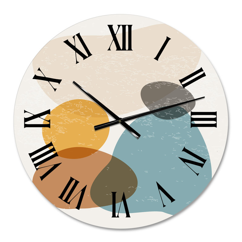 Minimal Elementary Organic and Geometric Compostions XV - Horloge murale moderne, Petit