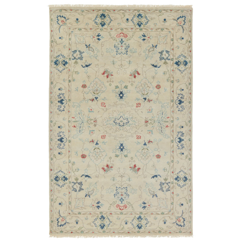 Tapis oriental oriental en laine noué à la main turquoise / indigo / rouge, Rectangle 6 pi x 9 pi