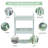 Stainless Steel Utility Rolling Cart, Metal Cart,3 Tier Rolling Cart,Utility Cart with Wheels,Bathroom Cart,Salon Trolley Cart,Kitchen Storage Cart-78878955
