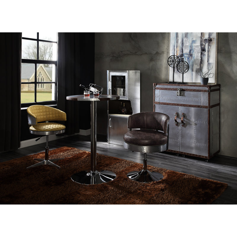 Armoire avec portes en aluminium et 1 tablette pour étagère de salon organisée, complétant le style de décoration intérieure