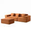 Canapé modulaire convertible en velours côtelé avec repose-pieds et coussins Form-1889965951