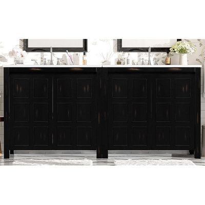 Ensemble de meuble-lavabo charmant avec lavabos doubles et options de rangement polyvalentes
