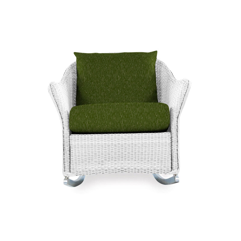Weekend Retreat Outdoor Rocker Chair, Canvas Birdseye Sunbrella® Canvas, White