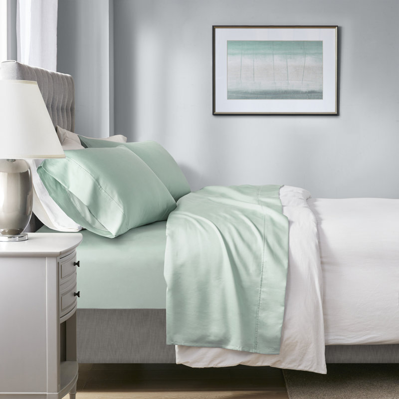 King Seafoam Cotton Blend Cooling Sheet Set