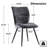 Chenille Fabric Upholstered Dining Chairs Metal Leg Side Chairs with Full Back for Kitchen Dining Room-2062736376
