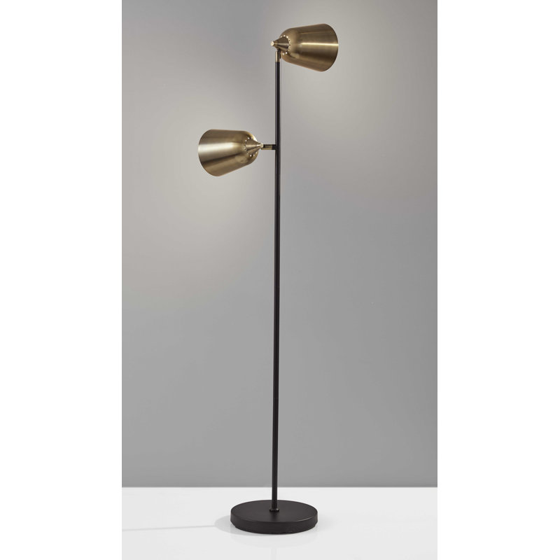 Lampe sur pied à branches 16 po Alaijha, Bronze, Noir