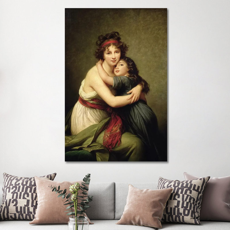 Madame Vigee-Lebrun And Her Daughter, Jeanne-Lucie-Louise, 1789 by Elisabeth Louise Vigee Le Brun - Wrapped Canvas Painting