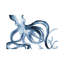 Octopus In The Blues by Elizabeth Medley - Wrapped Canvas Painting-6447946