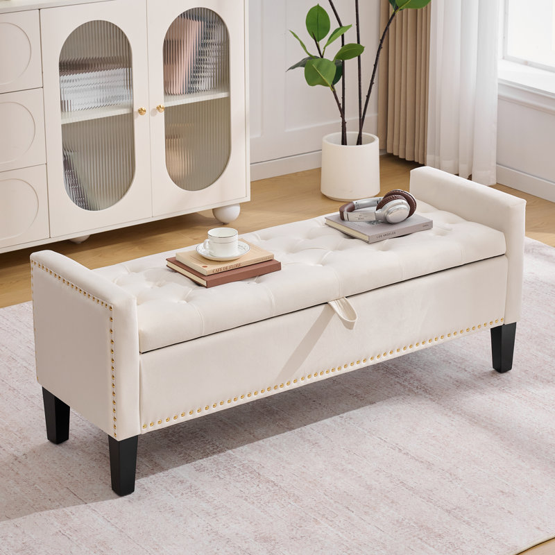 Repose-pieds 50 po, Beige