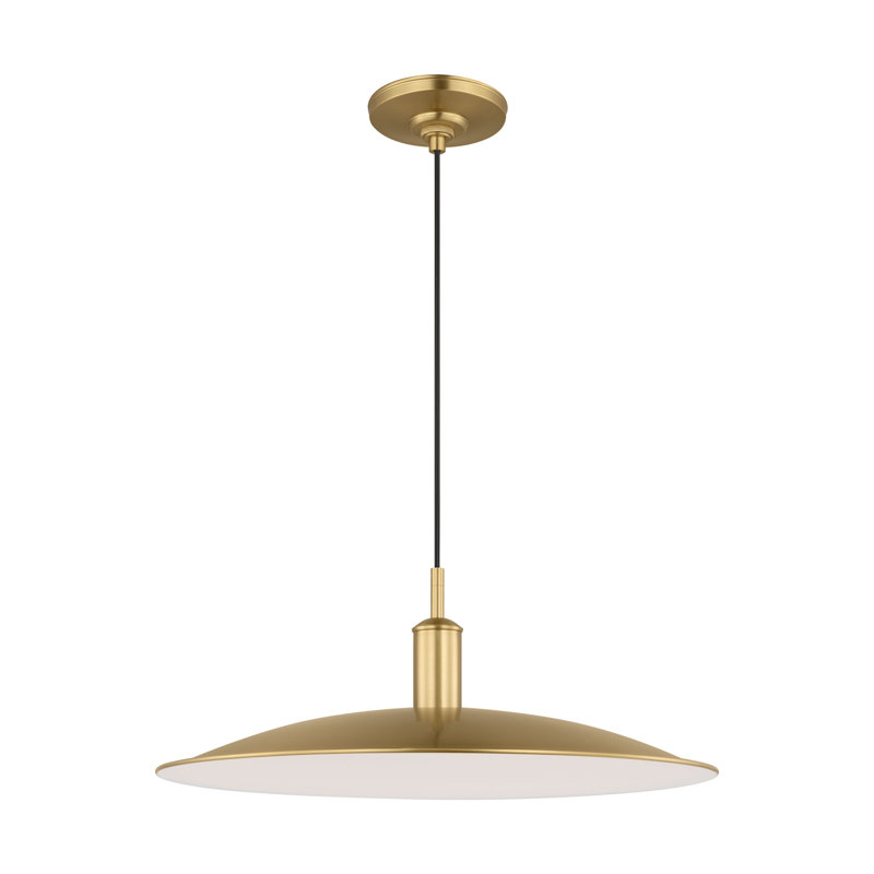 Thomas O'Brien Dash 1 Light Dining Room Pendant With Shade, 183" H x 24" W x 24" D, Burnished Brass