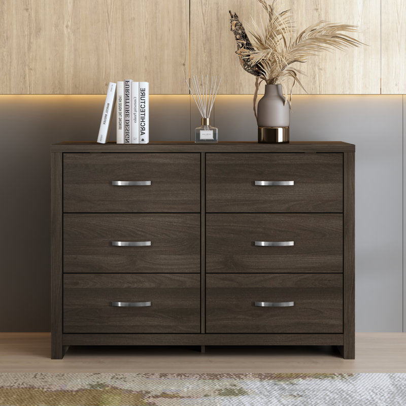 Commode 6 tiroirs Aimaan, Espresso royal