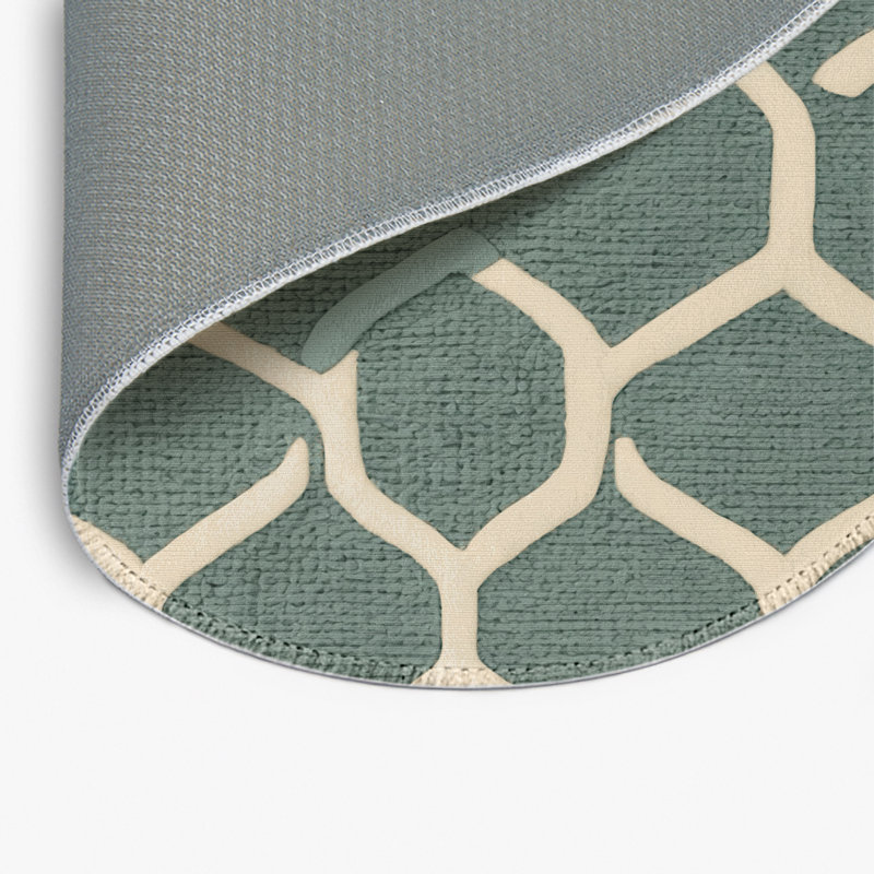Tapis gris intérieur et extérieur Trellis, Rond 5 pi