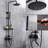 Milan Thermostatic Matte Black Shower Faucet Timeless Design with Precise Temperature Control
