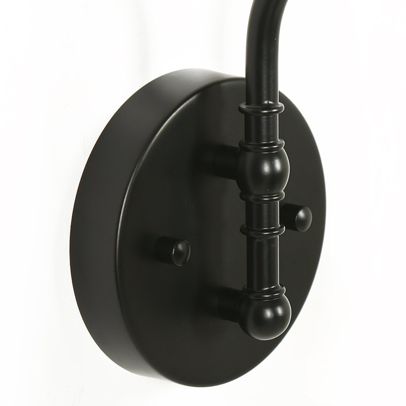 Applique murale en verre laiteux 1 lumière Cassiel, Matte Black