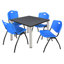 Plateau de table Kee Square, 4 chaises empilables-1843066373-1843066369-1810362140