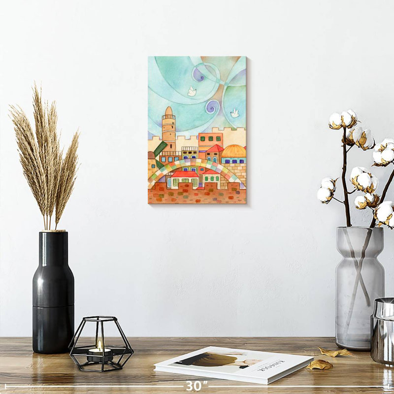 Jerusalem Abstract Sky, 12" H x 8" W