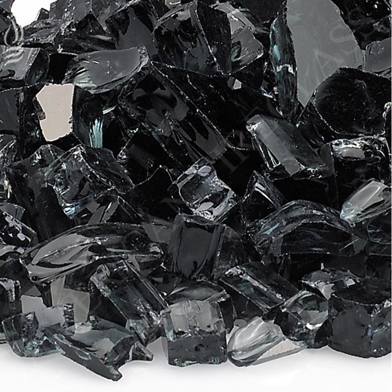 Black Reflective Fire Pit Glass for Outdoor and Indoor Use