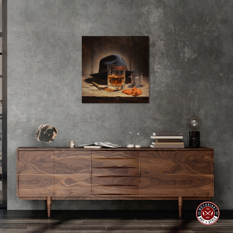 «Fedora Manly Cowboy», art mural inspirant par Notoriart, Toile tendue, H 24 po x l 24 po