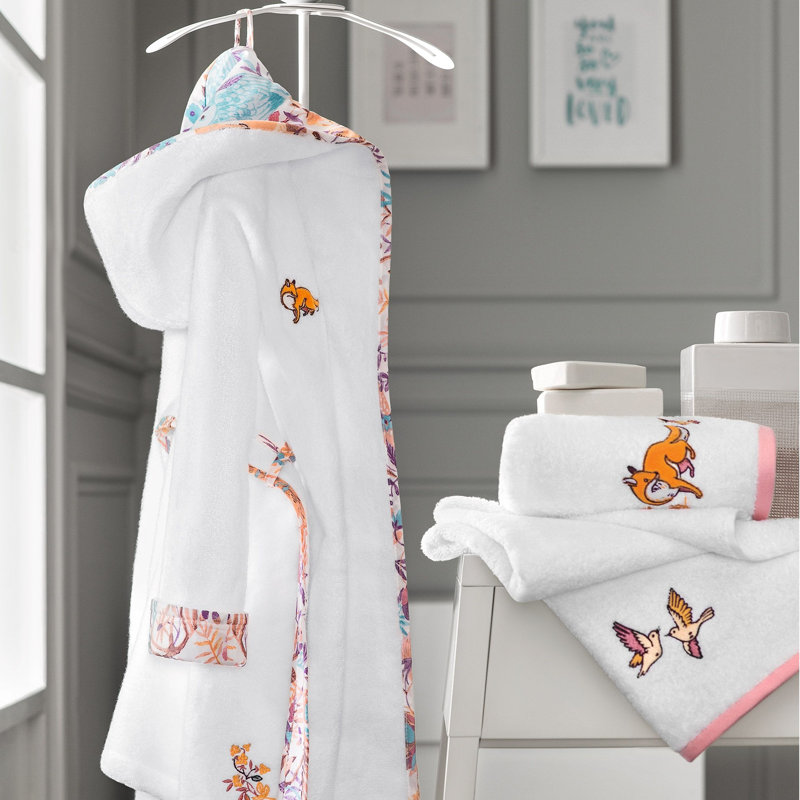 Foster 100% Cotton Terry Cloth Ankle Bathrobe for Kids, XS