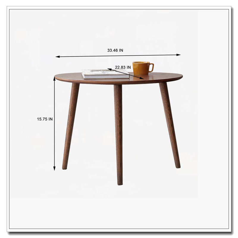 Table basse en bois massif, H 15,75 po x L 33,46 po x l 22,83 po
