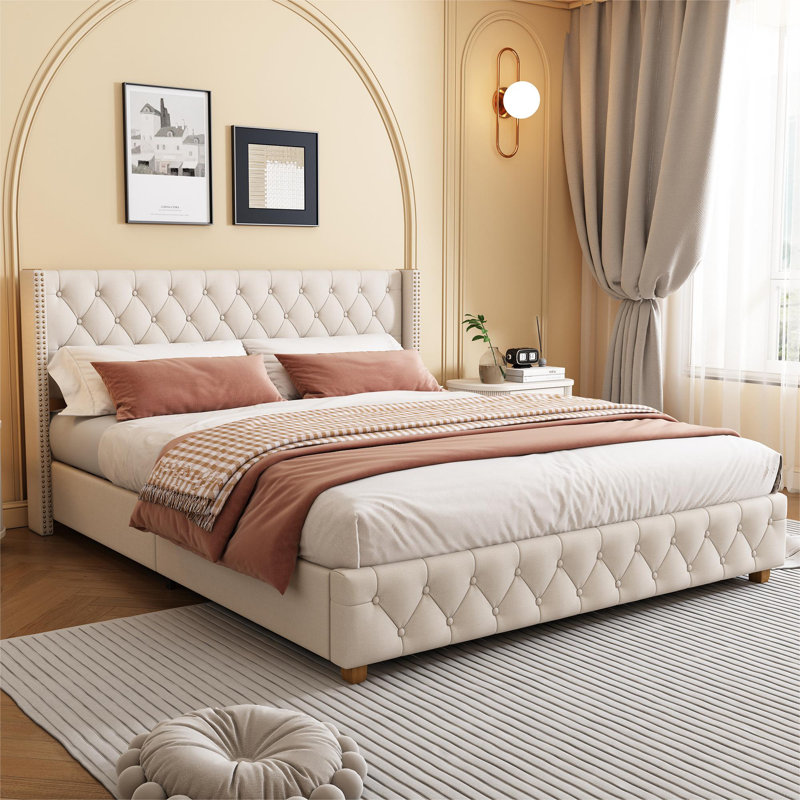 Kenny Upholstered Bed, Super King (6')