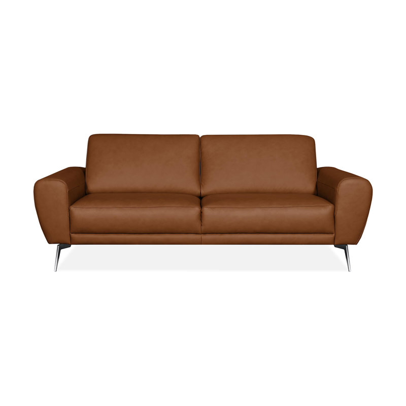Kilmarnock Genuine Leather 3-seater Sofa, Cognac