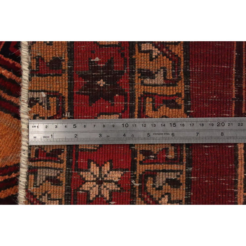 Tapis de couloir géométrique traditionnel en laine 4 x 10