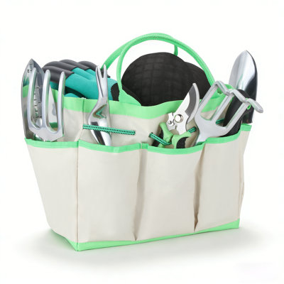 12Pcs Garden Tool Set, Heavy Duty Gardening Hand Tool Kit With Storage Tote Bag and Gardening Gloves
