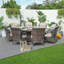 Algird 8 - Person Wicker Patio Dining Set with Round Table , Cushions Included