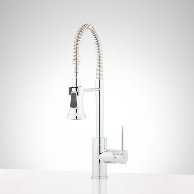 Presido Single Handle Kitchen Faucet with Pullm Down Spring Spout