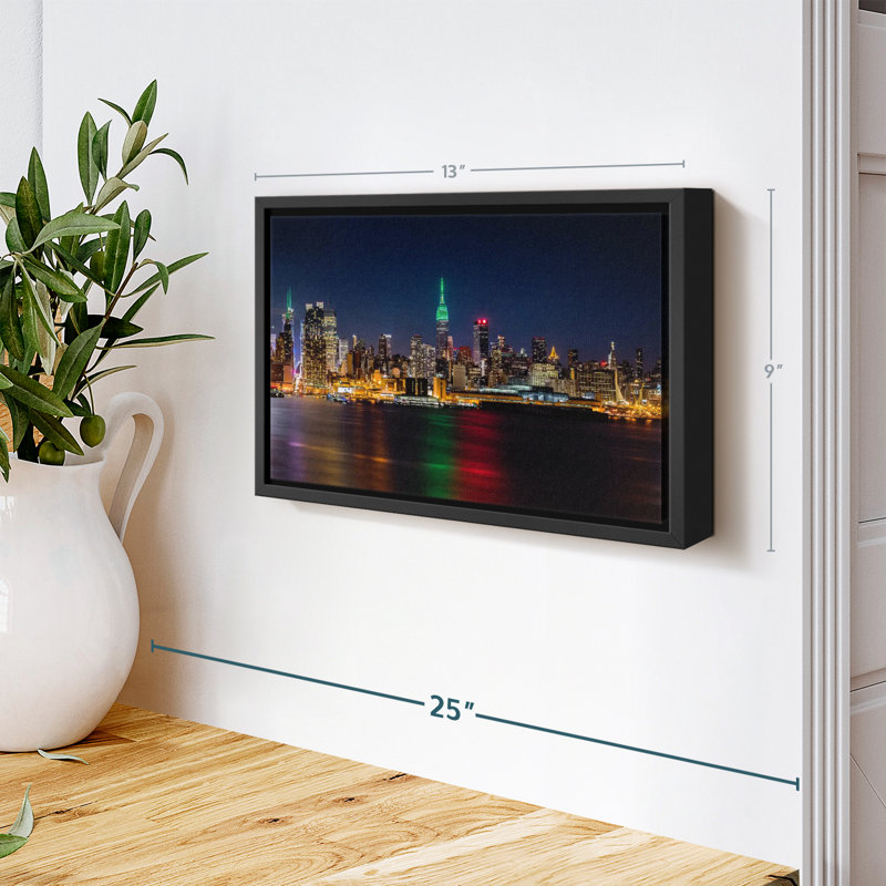Impression sur toile NYC USA Skyline, H 9 po x l 13 po