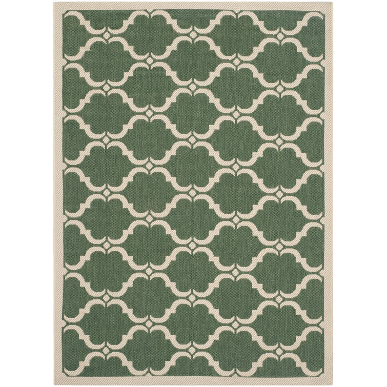 Arneshia Geometric Green/Beige Indoor / Outdoor Area Indoor/Outdoor Area Rug